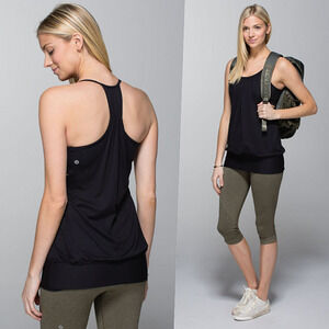 Lululemon Racerback Bra Tank 4 Black NWOT